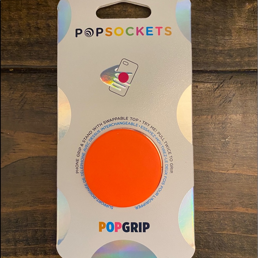 Bright orange popsocket